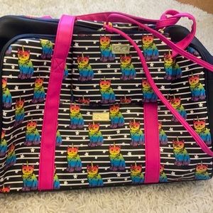 Betsey Johnson Cat Unicorn Weekender Bag